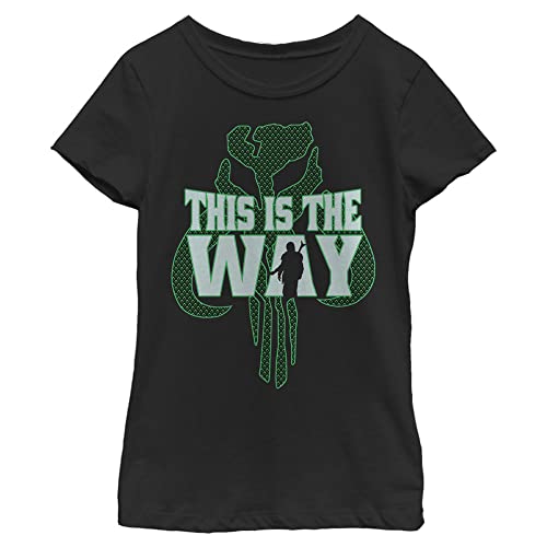T-shirt Star Wars fille noir imprimé Mandalorian en L