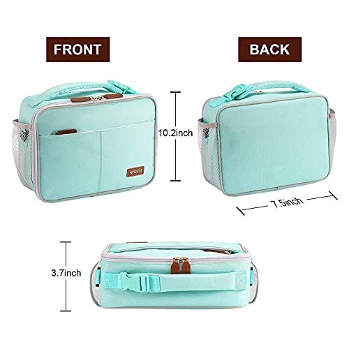 Lunch Bag With Adjustable Straps Bento Box Tote Shoulder Bag Food Grade Aluminum Foil Lining Keeps Bentos Warm And Drinks Cold,  Suitable For Office Workplace, Travel, Picnic, Beach #TOP1