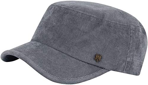 A184 Army Cap Winter Basic Style Plain Corduroy Golf Club Cadet Military Hat