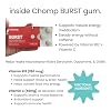 Chomp Gums BURST Chewing Gum, Sugar-Free with Vitamin B12 & C, Caffeine Free, Gluten-Free, Aspartame & Sucralose Free, Cherry Lime Flavor (1 Pack)