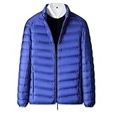 Chaqueta ligera de invierno para hombre, con burbujas, resistente al agua, aislada, cálida, para invierno, plegable, para hombre, Blue1, 5XL
