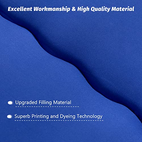Image of MAXYOYO Japanese Shiki Futon Mattress Floor Mattress Thicken Tatami Mat Sleeping Pad Roll Up Mattress Floor Lounger Folding Couch Mattress Pad for Guest Room, Royal Blue, King Size