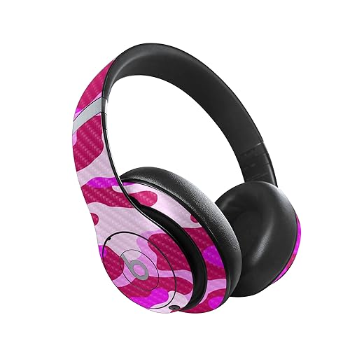 Image of MightySkins Carbon Fiber Skin Compatible with Beats Studio Pro - Pink Camo | Protective, Durable Textured Carbon Fiber Finish | Easy to Apply, Remove, and Change Style
