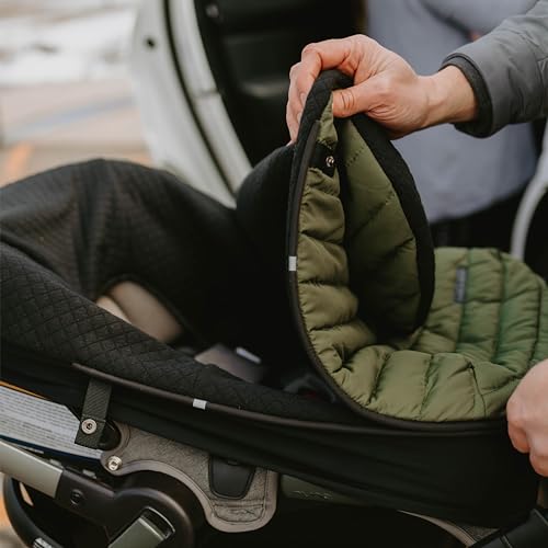 Image of Little Unicorn Infant Car Seat Footmuff - Weather-Resistant Baby Bunting Bag with Magnetic Closure, Non-Slip Backing & Open Harness Design - Universal Fit Winter Cover for Baby Car Seat & Stroller