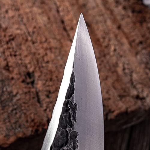 Miniatura 5 de Cuchillo de carnicero para carne, cuchillo de carnicero casero de 5 pulgadas para tallar carne y deshuesar pequeño cuchillo forjado a mano cuchillo