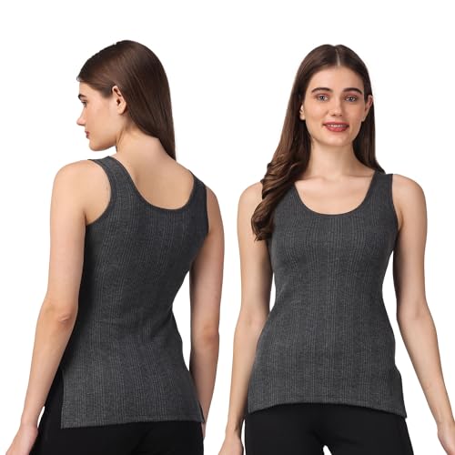 Image of FF Women's Thermal Scoop Neck Cami Tank Tops, Ultra Soft Fleece Lined Camisole, Winter Warm Underwear Top