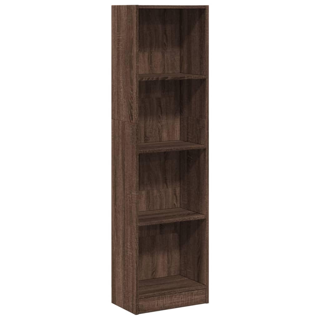 vidaXL Bookcase Brown Oak 40x24x143 cm Engineered Wood — image 1
