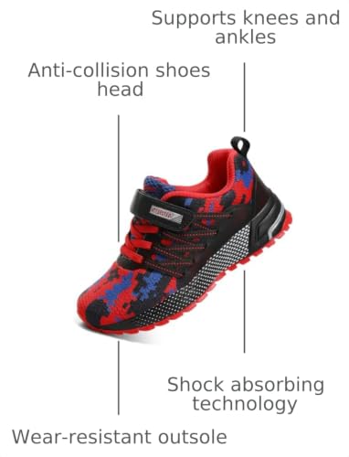 Image of KUBUA Kids Sneakers Lightweight Boys Girls Tennis Shoes | Breathable, Comfortable, Non Slip, Easy to Put On, Running, Walking, Gym, School, Daily Play, Toddler