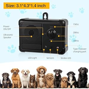 2024 Anti Barking Device for Dogs Indoor, Dog Bark Deterrent with 3 Adjustable Sensitivity & Frequency 33 FT Range Anti Barking Device Sonic Bark Deterrents