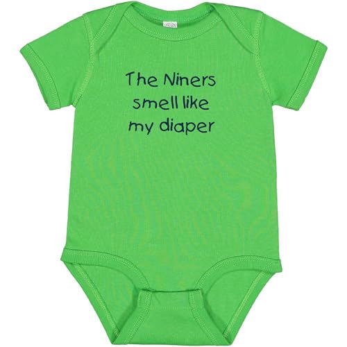 Image of Seahawks Fan The Niners Smell Like My Diaper Baby Boy Bodysuit Outfit Romper Gift