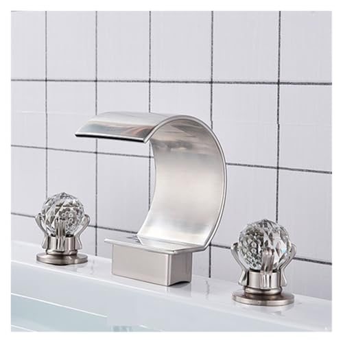 Robinet mitigeur de lavabo de salle de bains en laiton doré à poser