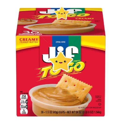 J'if To Go Peanut Butter Cups, Creamy, 1.5 oz, 36-count