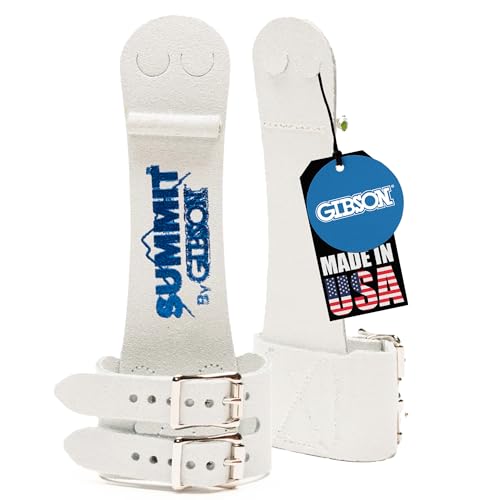 Gibson Summit Uneven Bar Gymnastic Grips for Women, Durable Leather Grip with Double Buckle Straps for Secure Grip, Hand Grips for Early Competitor Gymnasts, Gymnastics Grips for Girls - Made In USA