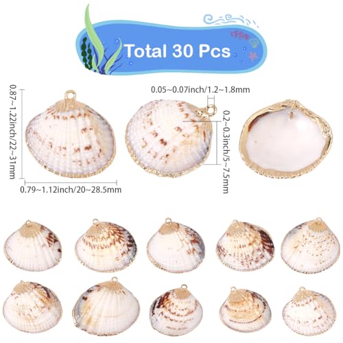 Breloques coquillage dorées pour créer vos bijoux de plage et d'été - 2
