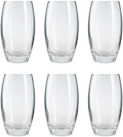 Highball Tumbler Water Juice Drinking Tall Glasses. 510 ml (Pack of 6)