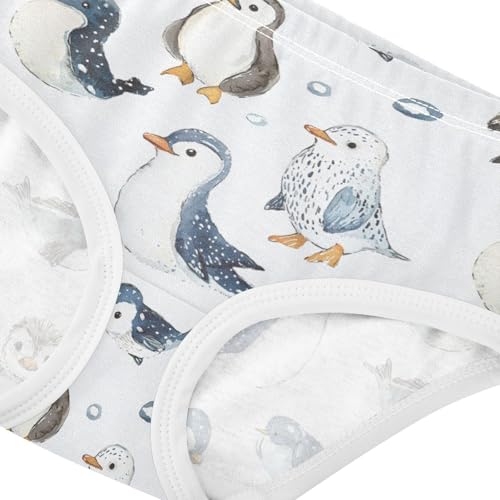 ZZKKO Cute Sea Penguin Girls Underwear Toddler Panties for Girls Comfort Brief Size 2-8T3