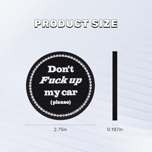 Set de 4 Posavasos para Auto, 2.75 in Antideslizantes miniatura 3