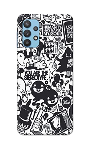Image of Printed Hard Back Cover Case for Samsung Galaxy A32 4G Back Cover (Mixed Cartoon) -1302