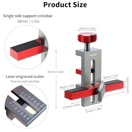 RUITOOL Cabinet Door Mounting Jig, Installation Positioner for Frameless Cabinets Only, Easily Adjustable Aluminium Alloy Versatile Cabinet Hardware Jig, Holiday Home Improvement Gifts for Him