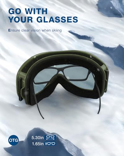 ZIONOR Lagopus Ski Snowboard Goggles UV Protection Anti fog Snow Goggles for Men Women Adult Youth - Thumbnail 3