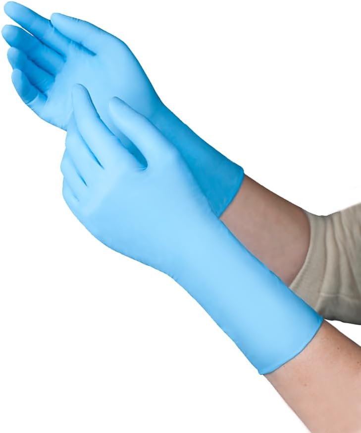 TRONEX 9099 Powder Free XS - XL 12" Long Cuff 5 Mil Thick Nitrile Exam Glove Chemo-Rated Extended Medical Gloves