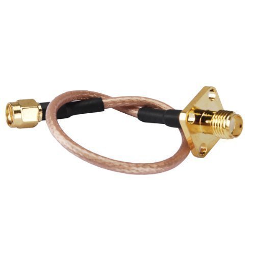 6 inch Rf Coaxial Cable Terminal Connector SMA Female Panel Mount to SMA Male Straight Assembly Rg316 15cm Copper Conductor for Wireless Antenna Ships from USA