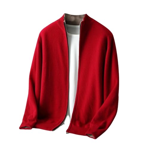 Cardigan en cachemire homme col montant zippé veste hiver de luxe