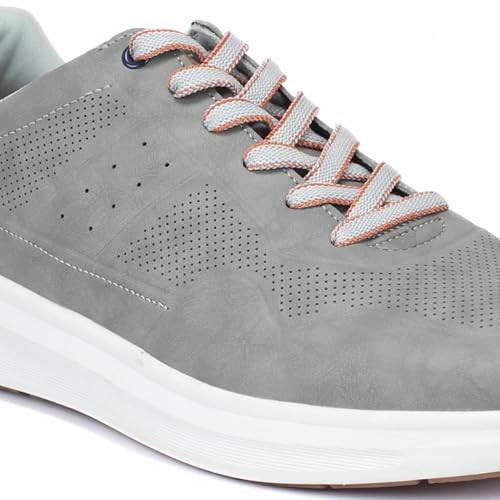 Image of Red Chief Men's Sneakers | Lace-Up Low Ankle Shoes for Everyday Wear | Stylish & Comfortable Trendy Footwear | Mid Grey (C6007)