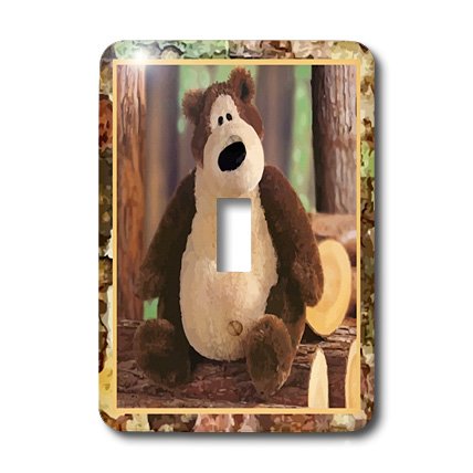Interrupteur à bascule haut de gamme Teddy Loves Trees de 3dRose finition premium