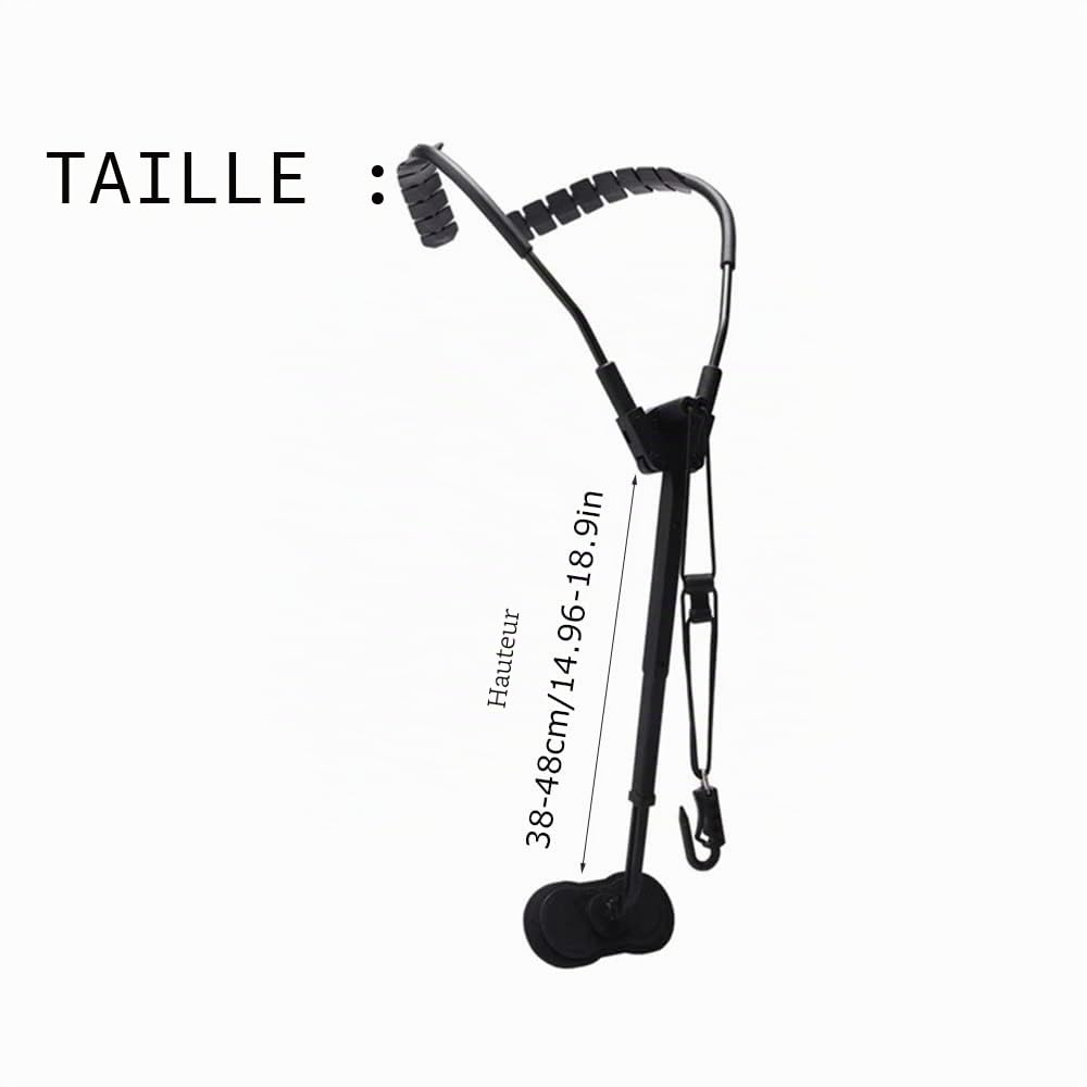 Harnais d'épaule générique pour saxophone Harnais d'épaule ajustable pour saxophones avec crochets en métal et rembourrage doux adapté à Tenor/H Alto/Soprano，Cadeaux pour hommes et femmes
