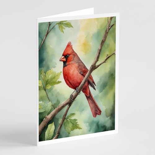 Caroline's Treasures WV Northern Cardinal Greeting Cards (8)