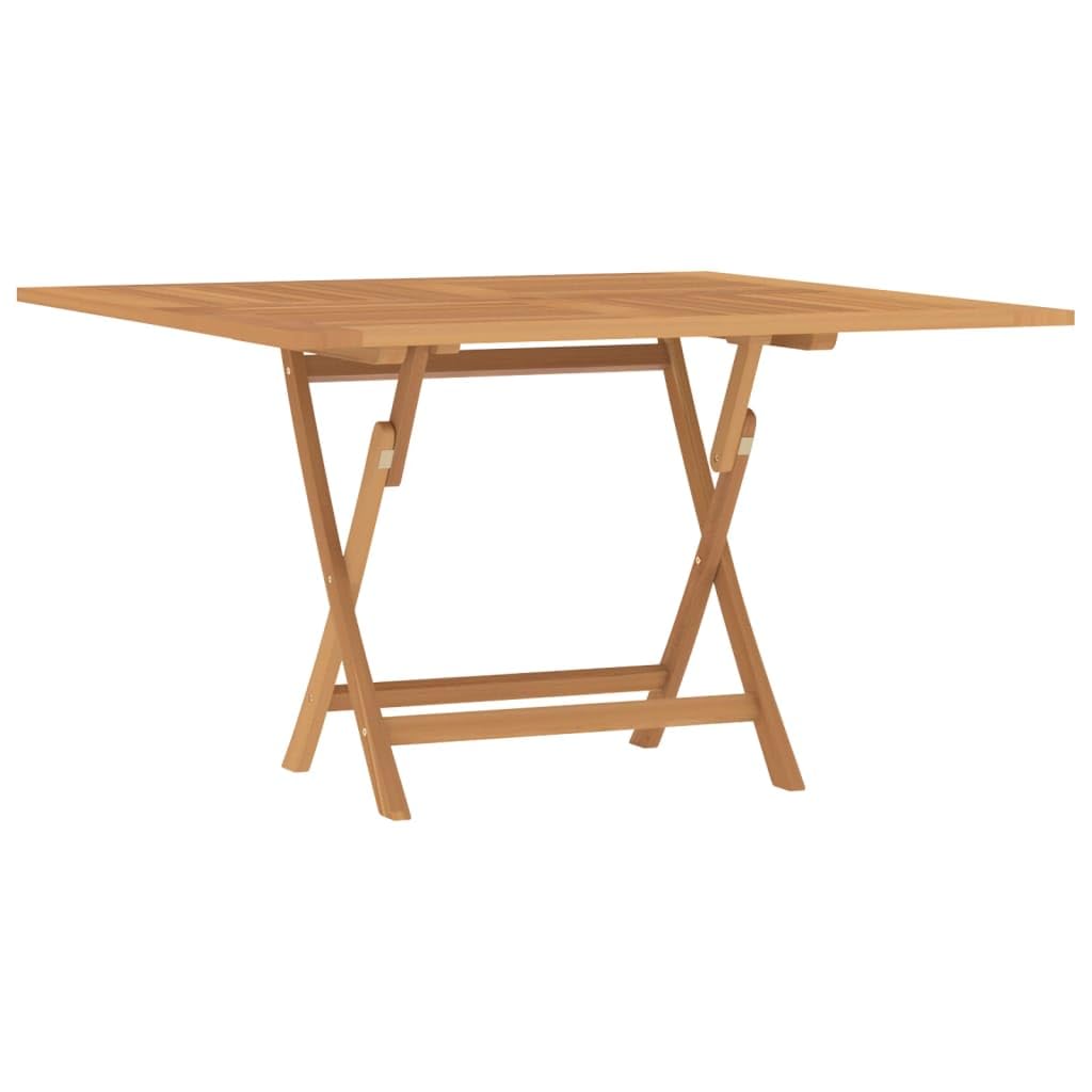 vidaXL Mesa de jardín Plegable Madera Maciza de Teca 110x110x75 cm, Mesa, Mesa de Patio, Muebles de Exterior, Mesa de Exterior, Muebles de jardín