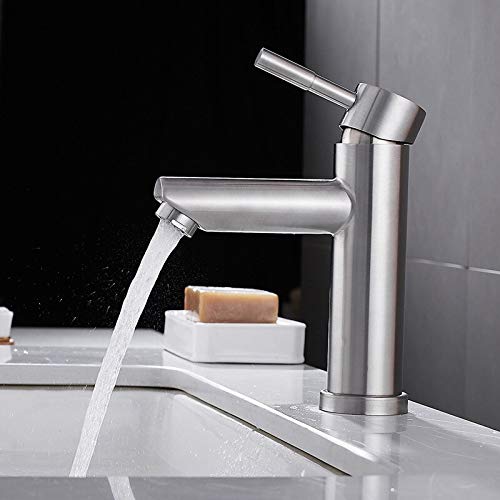 Robinet de lavabo en acier inoxydable brossé SFEWF mitigeur de haute qualité durable