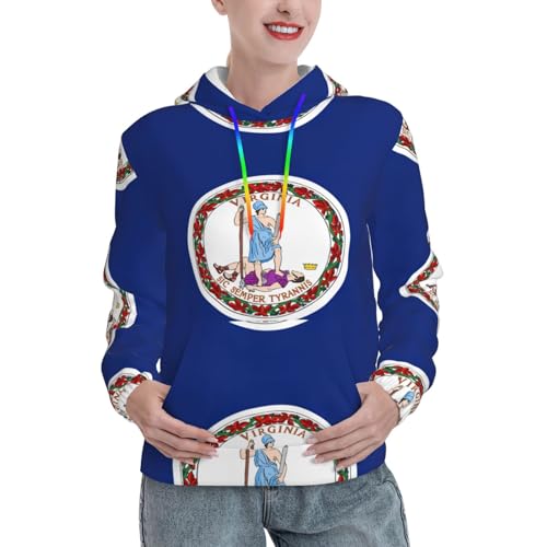 Sweatshirt doux femme Virginie pull à capuche tendance ajusté