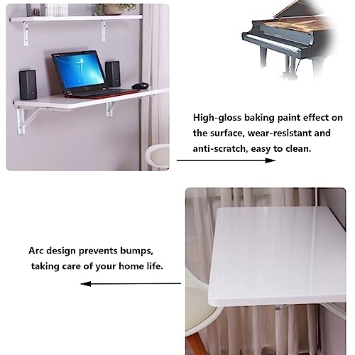 Table de travail murale pliante pour aménager un bureau de cuisine compact