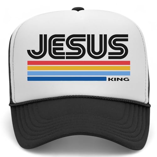 Jesus is King Foam Mesh Back Hat (US Alpha One Size Black/White)