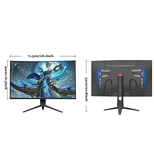 Image of 32-inches Curved Surface Moniter Home Desktop Computer Monitor Portable Full Hd Internet Cafe Game Ultra-Widescreen Led Monitor Suitable for Large-Screen Games Entertainment Etc.