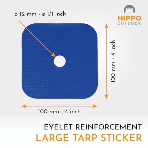 Image of Grommet Reinforcement Tape - Double Eyelet Strength, Repair tarp Eyelets, Tarpaulin Grommets kit, Tarpaulins Protection 10-Pack (1220)