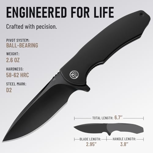 Image of GOOD WORKER High-End Folding Pocket Knife - Smooth Ball Bearing Pivot - Elegant Gift-Ready EDC Knife with Deep Carry Clip, Legal in All States - Gifts for Men, Women 6700 A
