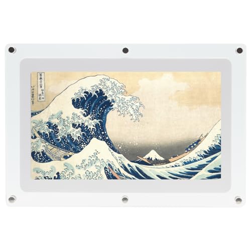 Canvia Kinetic Digital Art Rotating Collection of Hokusai Landscape Artwork – Slideshow Display with No Set Up Required – Durable Acrylic Frame - 10 Inch, 2500 mAh Battery