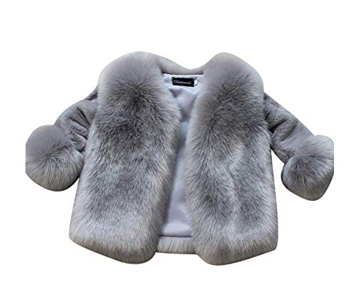 Mädchen Pelzjacke Jacke Kinder Langarm Mädchenmantel Winterjacke...