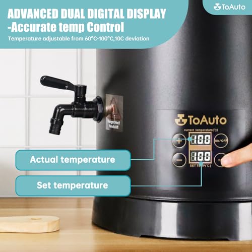 TOAUTO 12Lbs Digital Wax Melter for Candle Making,Easy Pour Spout Large Electric Wax Melting Pot, Wax Melter with Accurate Temperature Control Panel,No Cloggy|Easy Clean for Production Soap Candle by TOAUTO - Image 4