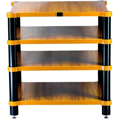 Cinema Audio Equipment Stand Professional Amplifier Stand Modern Light Luxury Audio Stand Multi-Layer Design Multi-Scene use Do not Hurt The Equipment Strong Load Bearing (Color : Wood Colour, Size