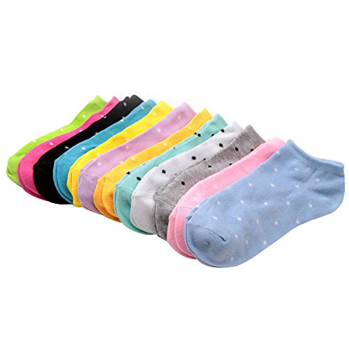 Hosaire 10pares Calcetines Tobilleros,Calcetines Planos Antideslizantes Calcetines Casual Calcetines Transpirables, Adecuado para Fitness, Tenis, Correr, Uso Diario Colores aleatorios