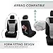 FH Group Full Set 3D Air Mesh Car Seat Covers - Universal Fit, Low Back Seat Cover, Airbag Compatible, Split Bench Rear Seat, Washable Seat Cover for SUV, Sedan, Gray