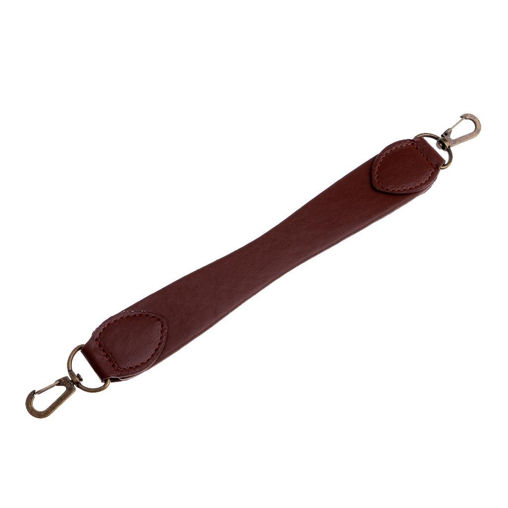 PU Leather Short Handbag Strap Replacement Purse Handle Holder 29cm Coffee-image-29