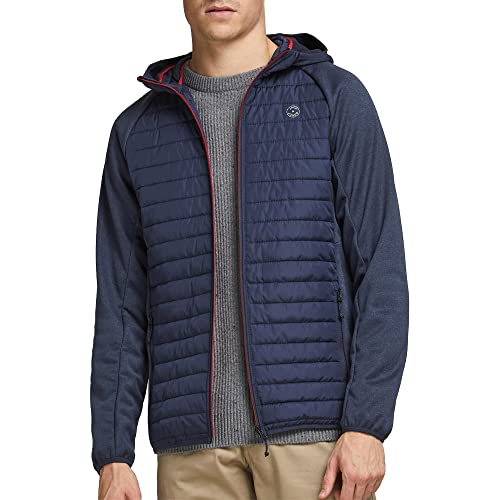 JACK & JONES JJEMULTI Quilted Jacket Noos Chaqueta Acolchada, Navy Blazer/Detail:Set-IN Sleeves, L de los Hombres