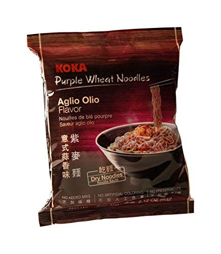 Koka Purple Wheat Noodles Aglio Olio Flavor 60g (Pack of 5) "(HALAL Certified)"