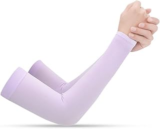 Ligero Delgado enfriamiento Brazo Mangas， Mangas de Brazo for Deportes al Aire Libre, refrigeración, Orificio for el Pulgar, Multicolor, for Correr, Pescar y Ciclismo