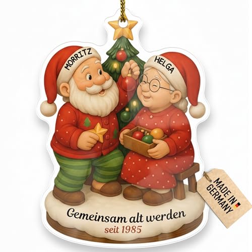Customdo Weihnachtsbaumschmuck personalisiert mit Name Datum -...